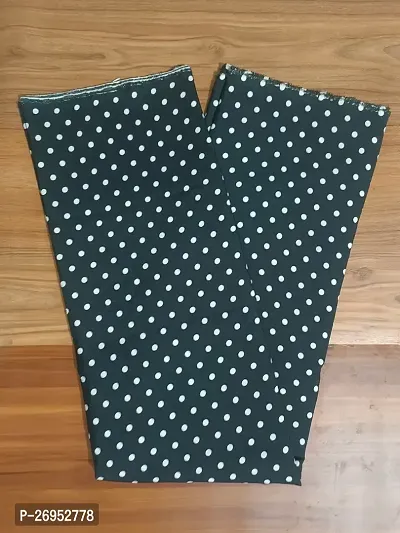 Elegant Black Crepe Polka Dot Print Fabric (by meter) For Women Pack Of 2-thumb0