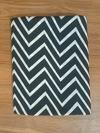 Elegant Black Crepe Chevron Fabric (by meter) For Women Pack Of 2-thumb1