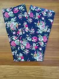 Elegant Multicoloured Crepe Floral Print Fabric (by meter) For Women-thumb1