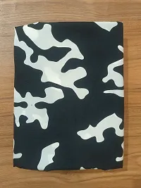 Elegant Black Crepe Printed Fabric (by meter) For Women-thumb1