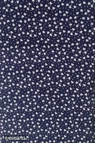 Elegant Blue Crepe Printed Fabric (by meter) For Women