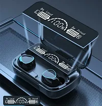 boAt Earbuds M10 wireless bluetooth earbuds and headphones V5.1 Bluetooth earphones true wireless stereo HIFI ultra small bass full buds fast charging 2200MAH power bank with micro USB (Black pack of-thumb1