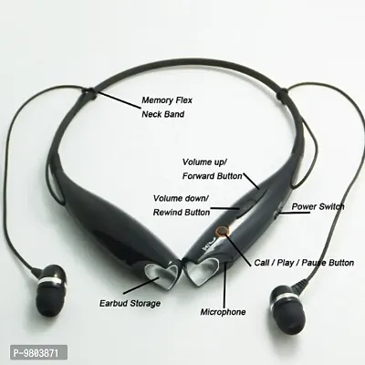 ACCRUMA  HBS-730 Neckband Bluetooth Headset Bluetooth Headset  (Black, In the Ear)-thumb2