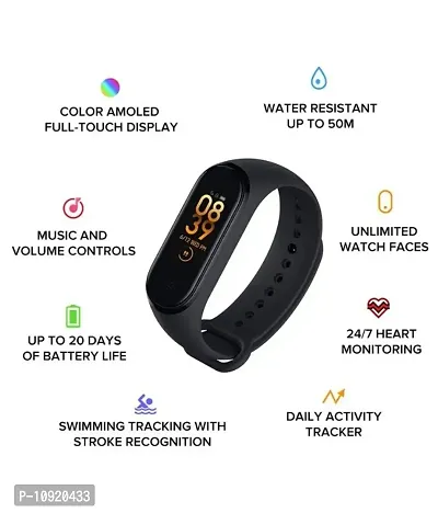 ACCRUMA M4 Smart Band,Fitness Tracker, Step Counter, Blood Pressure,Heart Rate Sleep Monitor OLED Screen-thumb2
