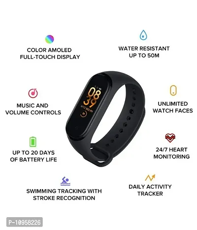 ACCRUMA M4 Smart Wristband Band 4 Bracelet Bluetooth Watch Heart Rate Fitness Sleep Monitor Waterproof Smart Bracelet Watch Men Women-thumb2