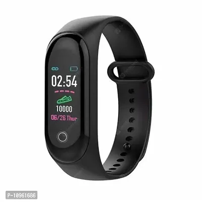 ACCRUMA The M4 Fitband is a fitness tracker that can be worn around the wrist like a watch. It tracks various physical activities such as steps taken, distance traveled, and calories burned. It also h