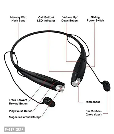 ACCRUMA  HBS-730 Wireless Bluetooth Headset - Black-thumb3