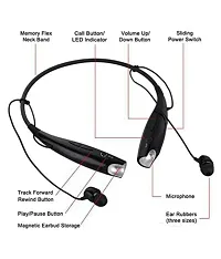 ACCRUMA H.B.S 730 Wireless Neckband Bluetooth Earphone Headset Earbud Portable Headphone Handsfree Sports Running Sweatproof Compatible Android Smartphone Noise Cancellation-thumb2