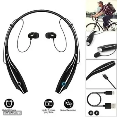 ACCRUMA H.B.S 730 Wireless Neckband Bluetooth Earphone Headset Earbud Portable Headphone Handsfree Sports Running Sweatproof Compatible Android Smartphone Noise Cancellation-thumb4