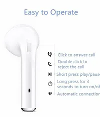 ACCRUMA i7S Earphones with Mic Bluetooth Headset  (White,-thumb2