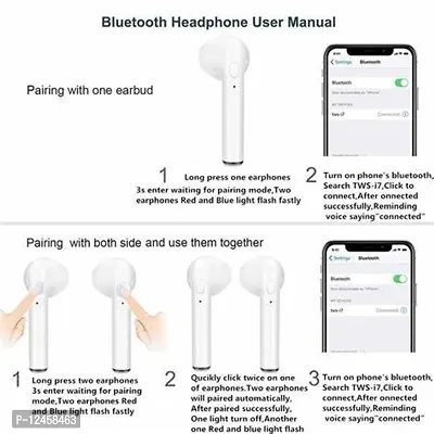 ACCRUMA i7S Earphones with Mic Bluetooth Headset  (White,-thumb4