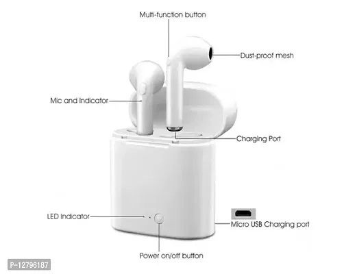ACCRUMA  i7S Earphones with Mic Bluetooth Headset-thumb2
