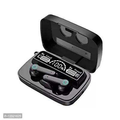 ACCRUMA M19 TWS Bluetooth 5.0 Earbuds Touch Waterproof LED Digital Display Bluetooth Headset (Black, True Wireless)-thumb0