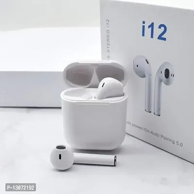 ACCRUMA i12 Bluetooth Ear Buds Bluetooth Headset in Ear Earbuds with Mic Touch Sensor with and High Bass Level Supporting All Smart Phone  Device-thumb0