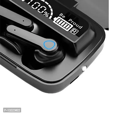 ACCRUMA M19 TWS Bluetooth 5.0 Earbuds Touch Waterproof LED Digital Display Bluetooth Headset (Black, True-thumb0