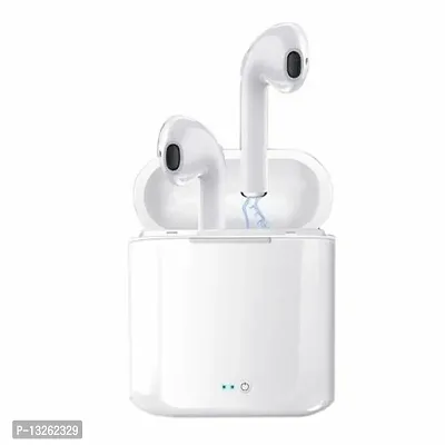 ACCRUMA i7S Bluetooth Bluetooth Headset Earbuds Headphones with Charging Box (White, True-thumb0