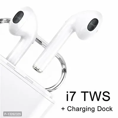 ACCRUMA i7S Bluetooth Bluetooth Headset Earbuds Headphones with Charging Box (White, True-thumb4