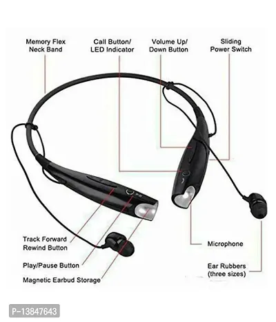ACCRUMA HBS-730 Bluetooth Wireless In Ear Earphones with Mic (Black)-thumb4