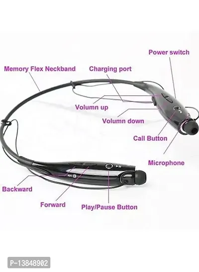 ACCRUMA HBS-730 Bluetooth Wireless In Ear Earphones with Mic (Black)-thumb2