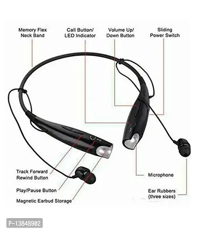 ACCRUMA HBS-730 Bluetooth Wireless In Ear Earphones with Mic (Black)-thumb3