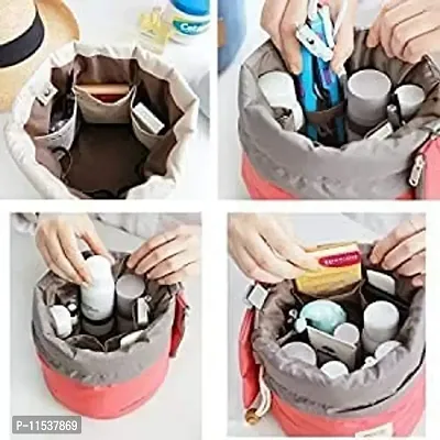 Mbuys Mall Bucket Barrel Shaped Cosmetic Pouch | Cosmetic Round Pouch | Makeup Bag Travel Case Pouch (Multi-Color)-thumb3