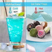 MBUYS MALL Ice Cubes Tray, 4 Cubes Diamond Shaped Ice Maker, Ice Tray Silicone, Ice Mould, Ice Tray, Ice Ball Tray | for Chilling Whiskey, Cocktails-thumb3