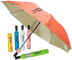 Mbuys Mall Ultra Umbrella Double Layer Folding Portable Umbrellas with Bottle Cover for UV Protection & Rain | Outdoor Unisex for Women & Men(Assorted Color)(Multi Color)-thumb4