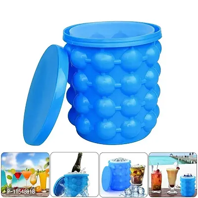Mbuys Mall Silicone Ice Cube Maker Bucket Revolutionary Space Saving Ice-Ball Makers for Home, Party and Picnic