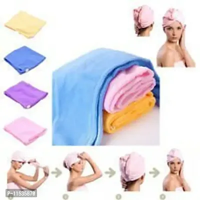 Mbuys Mall Hair Towel Wrap Absorbent Towel ( 5 pcs) set Hair-Drying Quick Dry Shower Caps Bathrobe Magic Hair Warp Towel Super Quick-Drying Microfiber Bath Towel Hair Dry Cap Salon Towel, Multi Colour (5pcs ste)-thumb4