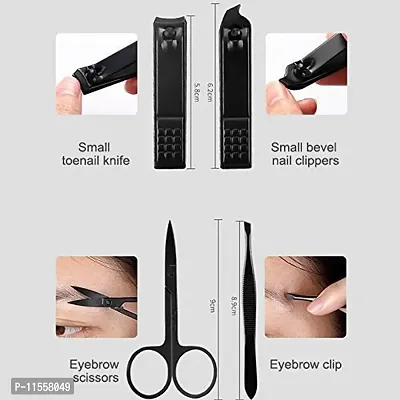 Mbuys Mall Manicure Pedicure Set 12 in 1 Stainless Steel Professional Grooming Nail Clippers Kit Scissors Tweezers Tools with Portable Luxurious PU Leather Travel Case-thumb5