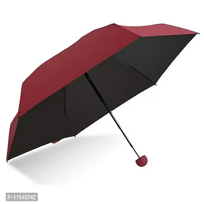 Capsule Mini Travel Umbrella Foldable UV Proof Windproof Protection & Rain (Pack of 1).