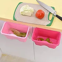 Mbuys Mall Kitchen Cabinet Door Hanging Trash Garbage Bin Can Rubbish Container Plastic Fruit Storage Container/Organizer/Hanging Trash Bin/Garbage Holder (Multi-color)-thumb1
