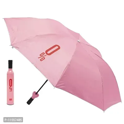 Mbuys Mall Ultra Umbrella Double Layer Folding Portable Umbrellas with Bottle Cover for UV Protection & Rain | Outdoor Unisex for Women & Men(Assorted Color)(Multi Color)-thumb3
