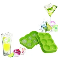 Mbuys Mall Flexible Hot Silicone Spherical 6 Round Ball Ice Cube Tray Maker Mold with Lid Perfect Ice Spheres for Whiskey Lovers Cocktails-thumb3