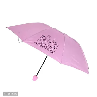 Rose Shape Flower Case Lightweight Waterproof UV Protection Mini Folding Creative Umbrella with Compact Bottle (Multicolour)