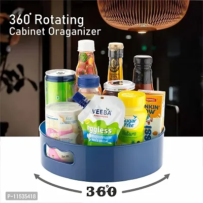 MBUYS MALL 360? Rotating Kitchen Organizer Tray Lazy Susan Rack Multi-Purpose Kitchen Storage Revolving Tray Cosmetic Organizer Rotating Tray for Kitchen Cabinet Spice Rack (Multi-Color)-thumb5