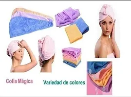 Mbuys Mall Hair Towel Wrap Absorbent Towel Hair-Drying Quick Dry Shower Caps Bathrobe Magic Hair Warp Towel Super Quick-Drying Microfiber Bath Towel Hair Dry Cap Salon Towel (1 pcs)-thumb3