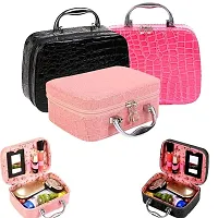 Mbuys Mall Makeup Train Storage Bag Case Jewelry Box Cosmetic Artist Organizer (Multicolour)-thumb1