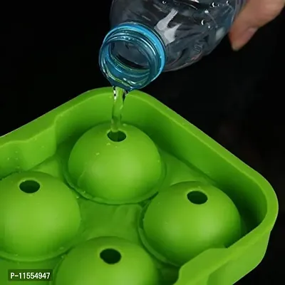 Mbuys Mall Flexible Hot Silicone Spherical 6 Round Ball Ice Cube Tray Maker Mold with Lid Perfect Ice Spheres for Whiskey Lovers Cocktails-thumb5