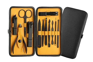 Mbuys Mall Manicure Pedicure Set 12 in 1 Stainless Steel Professional Grooming Nail Clippers Kit Scissors Tweezers Tools with Portable Luxurious PU Leather Travel Case-thumb1