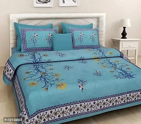 Classic Printed Double Bedsheet with Pillow Covers-thumb0