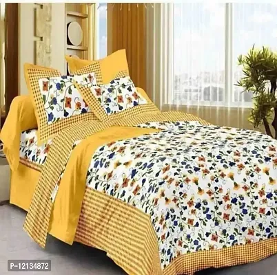 Classic Printed Double Bedsheet with Pillow Covers