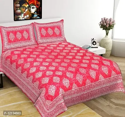 Classic Printed Double Bedsheet with Pillow Covers-thumb0