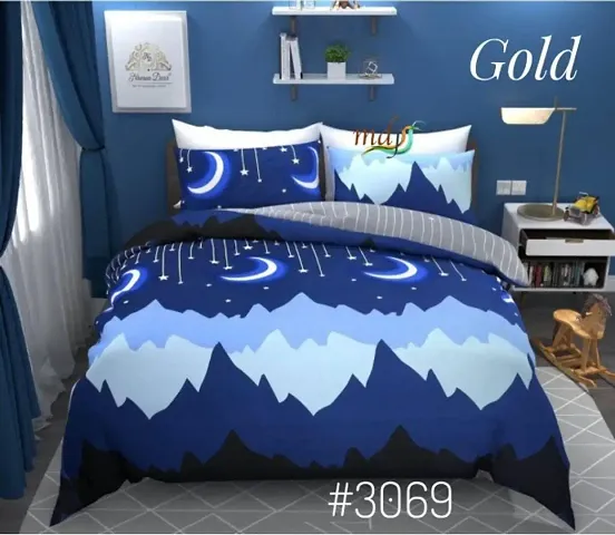 Glace Cotton Double Bedsheets for Kids Room