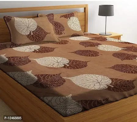 Gold 1 Bedsheet With 2 Pillow Covers-thumb0