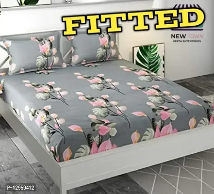 NEWTOWN Attractive Fitted BEDSHEET-thumb0