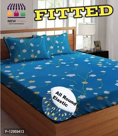 NEWTOWN Attractive Fitted BEDSHEET-thumb0