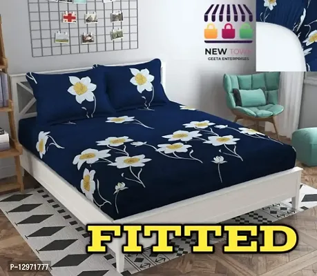 NEWTOWN Elastic Fitted Bedsheet-thumb0