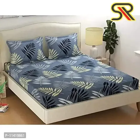 Printed Glace Cotton Double Bedsheet with Pillow Cover