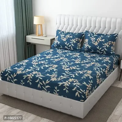 Fancy Glace Cotton Printed Bedsheet with 2 Pillow Covers